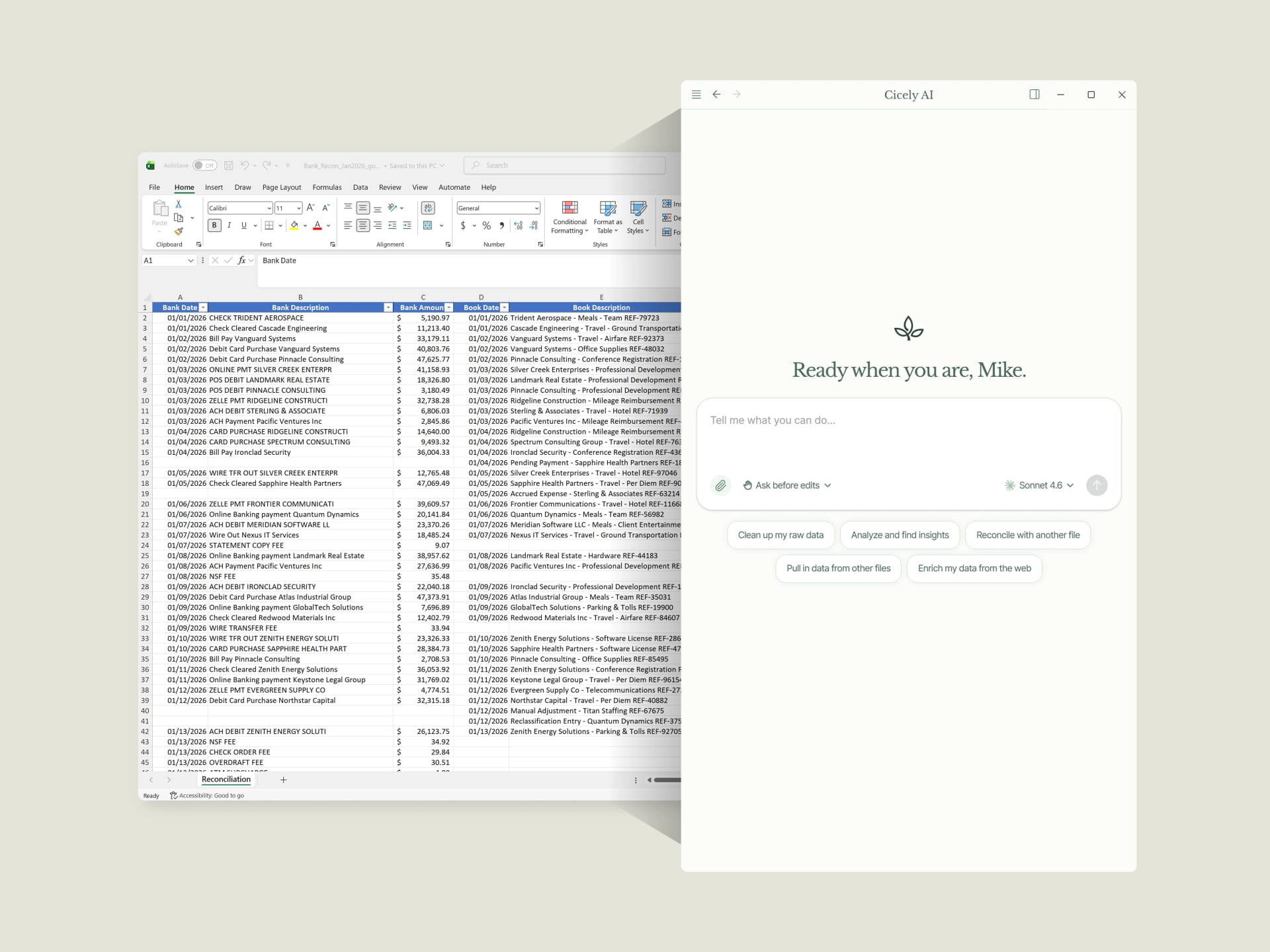 inline AI로 문서 작업을 정리하는 화면