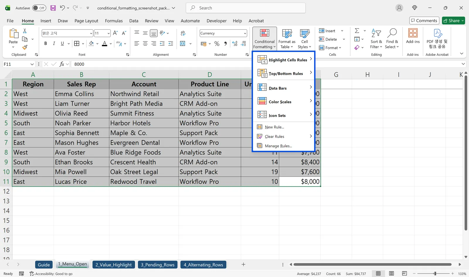 conditional formatting excel ko 01
