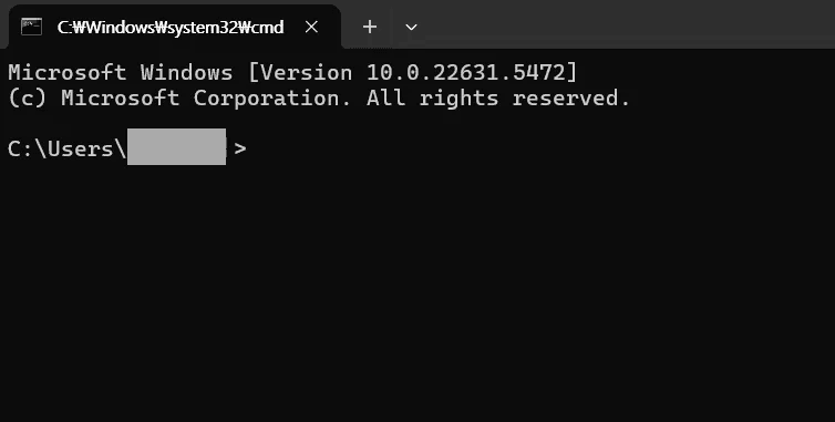 한글 읽기 전용 풀기 명령 프롬프트 실행 화면