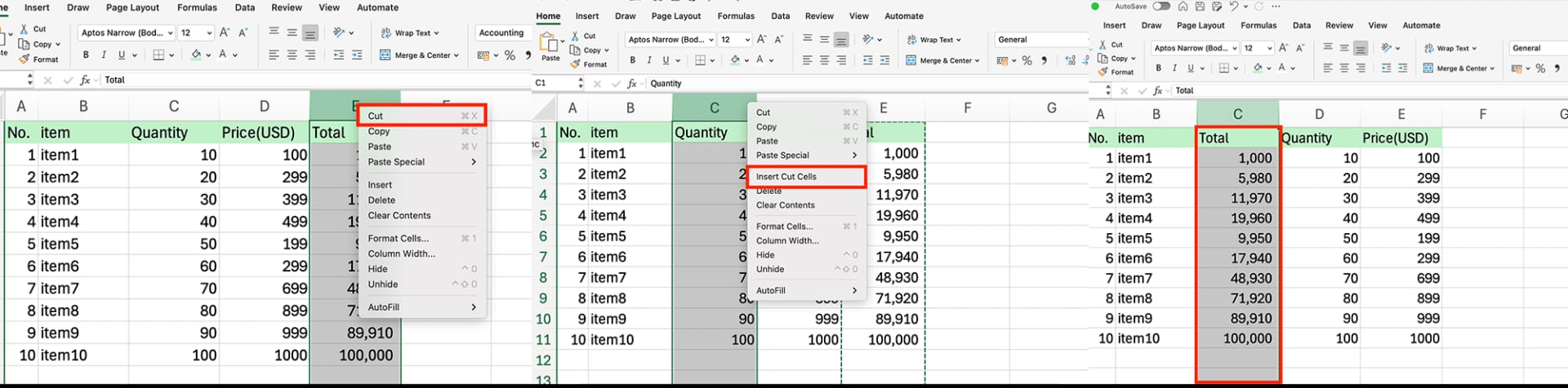 move-columns-excel step illustration