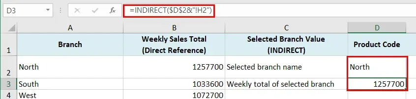 Excel INDIRECT formula dynamically referencing another sheet based on a cell value