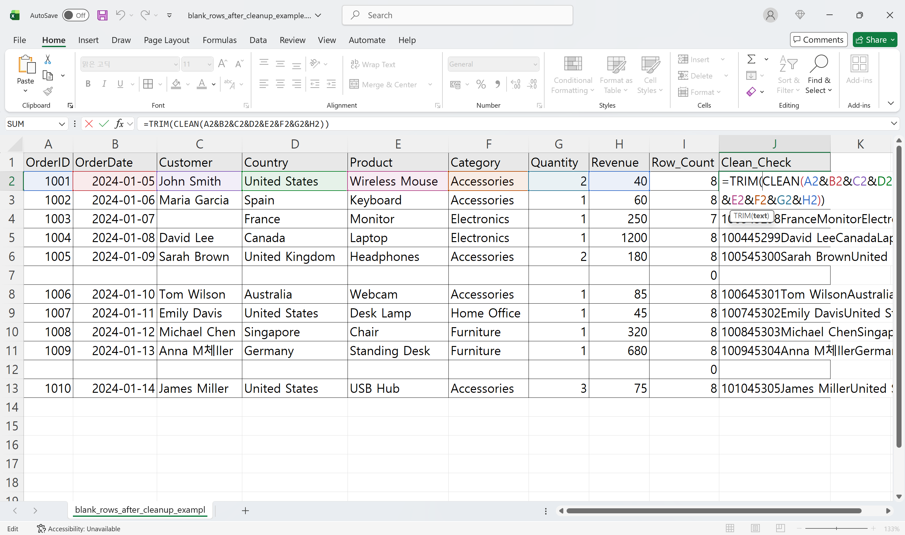 remove-blank-rows-excel step illustration