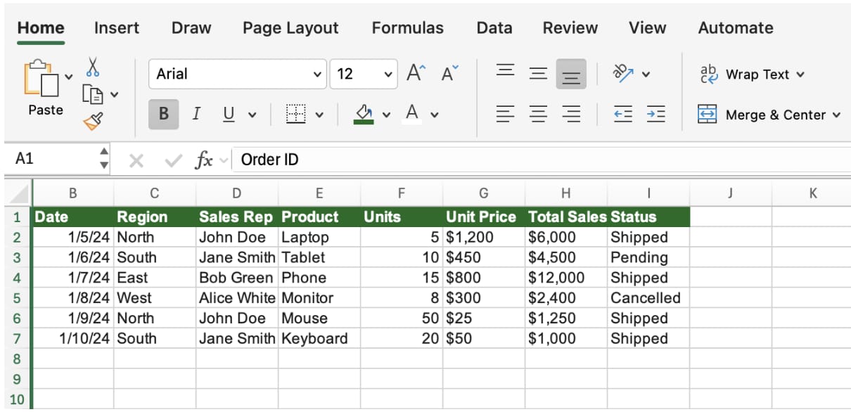 unhide-all-columns-excel step illustration