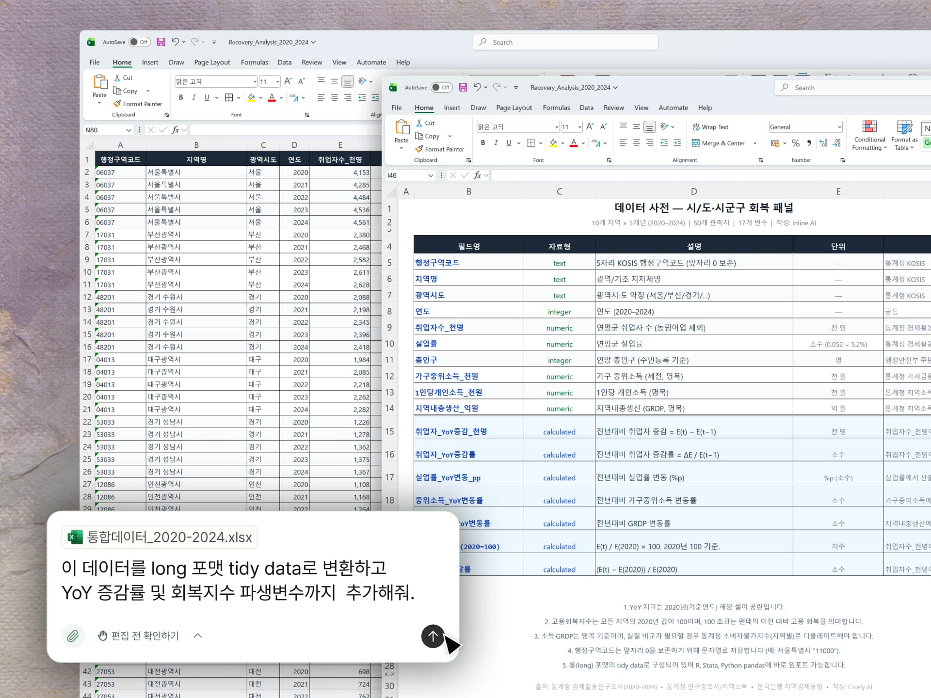 분석 준비 구조화